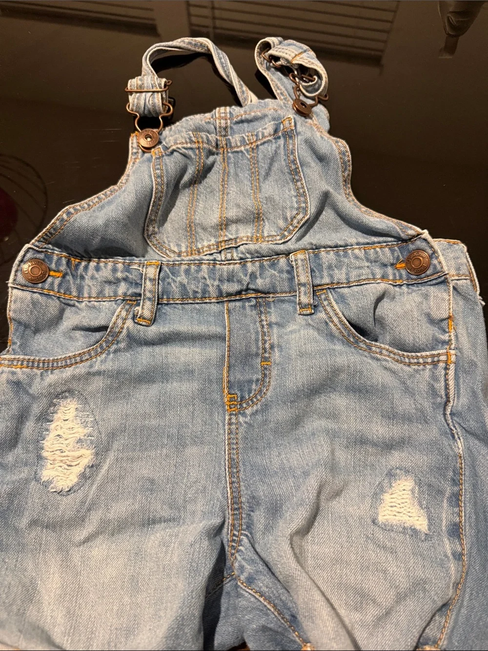 OshKosh B'gosh Light Blue Distressed Denim Overalls